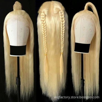 150% cuticle aligned raw virgin 613 wig,swiss lace 13x4 613 frontal wigs,straight virgin human hair 613 blonde lace front wig